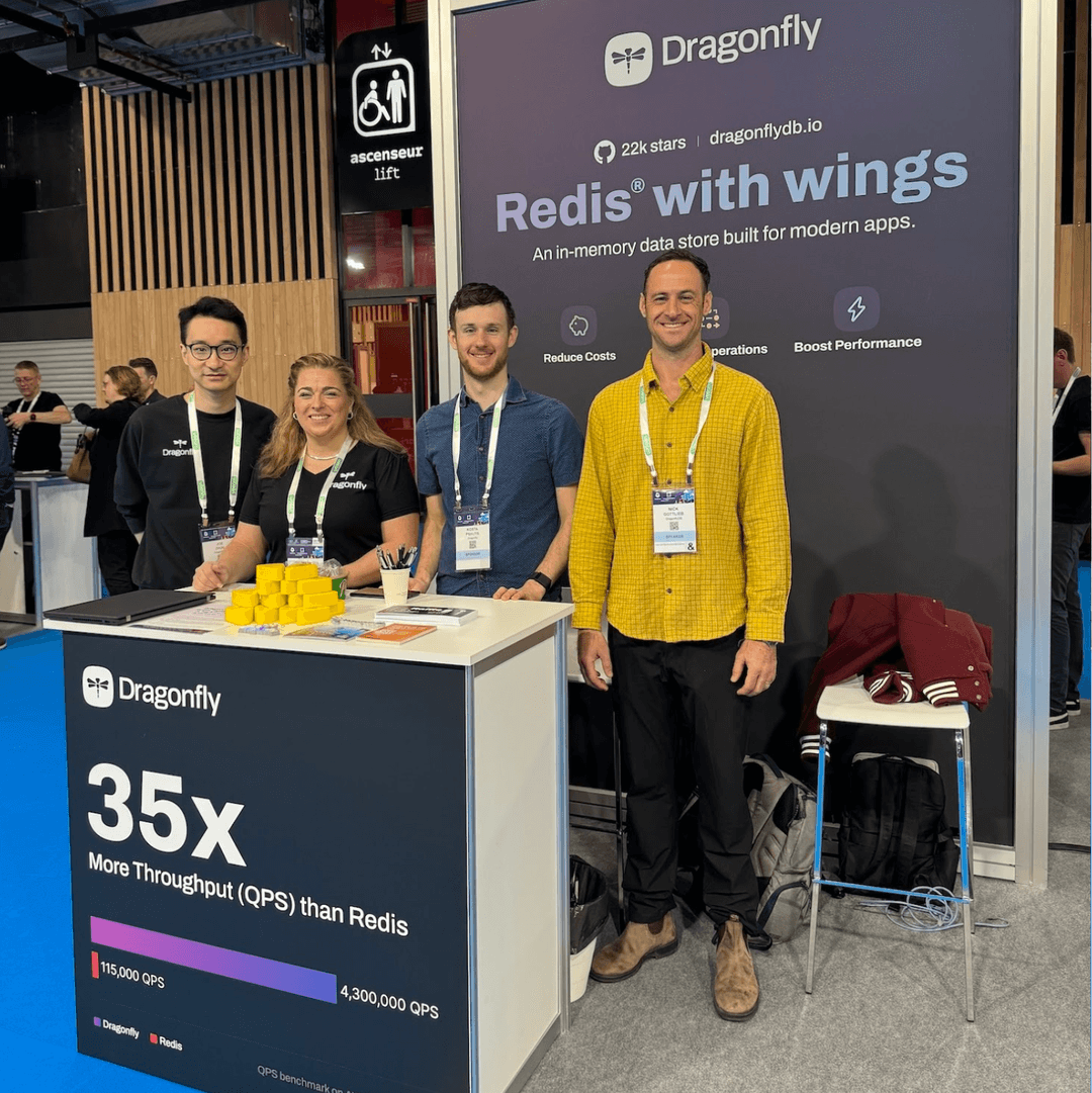 The Dragonfly booth at the conference