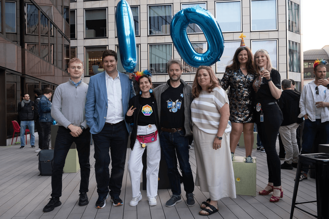 The Dragonfly team celebrating a birthday