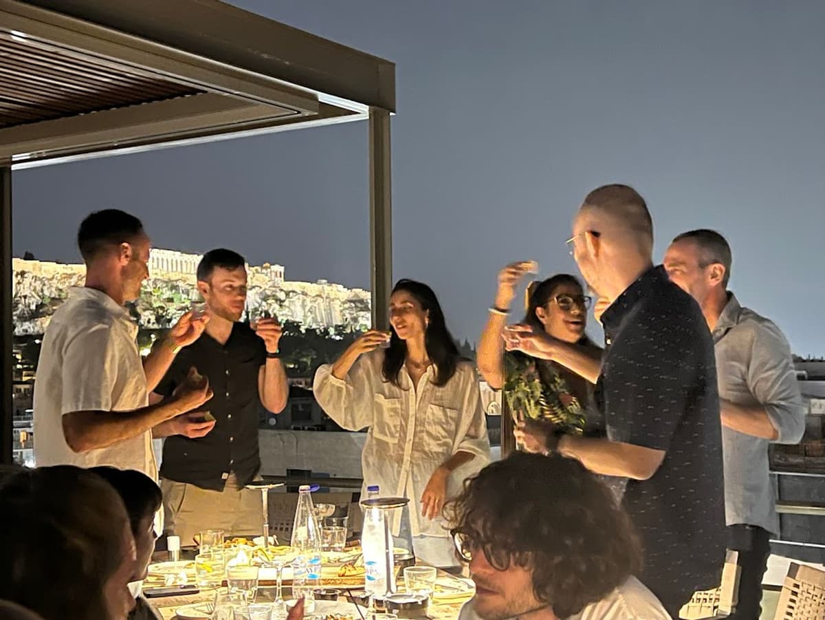 The dragonfly team out for a dinner